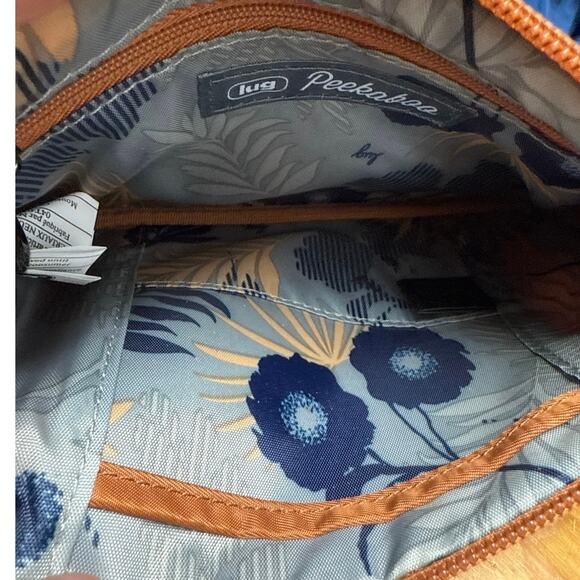 Lug Peekaboo Wristlet Quilted Pouch Copper Brown Purse Travel Clutch 8” x 5” - Picture 3 of 4